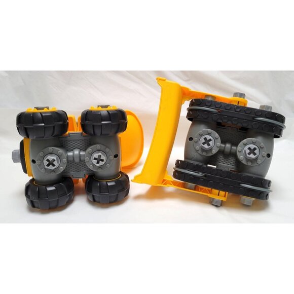 Lot of 2 Toy State Kid Galaxy? Cat Construction Toy Dump Truck Bulldozer Drivers - Picture 8 of 8